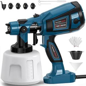 lot 5299 image: Paint Sprayer Tool 1000W High Power Electric Spray Paint Gun Easy to Clean for Furniture Cabinets House Painting - Retail $40