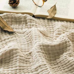 lot 5330 image: EMME Cotton Throw Blanket Large 50x70in Gifts for Women 100percent Muslin for Couch Breathable Gauze All Season Soft and Lightweight Pre-Washed (Light Tan) - Retail $28