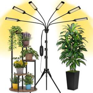lot 5331 image: LED Grow Lights for Indoor Plants Full Spectrum 6 Heads Light,Indoor Grow Lamp with Timer and Auto OnOff Timing 51015H, 540 LEDs Plant Lights for Indoor Growing with Tripod Stand