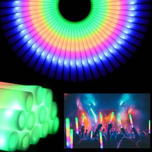 lot 5337 image: GDHZWTMY 36 Pcs LED Foam Glow Sticks Bulk,Glow in The Dark Party SuppliesFoam Light Up Sticks 3 Modes of Color Flashing for Birthday,Wedding,Raves,Carnival,Halloween Christmas,New Year,Concert - Retail $21