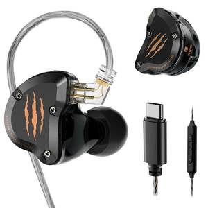 lot 6145 image: In Ear Monitors Headphones, HiFi Wired Earbuds with Noise Isolating, Type-C with Microphone Earphone, IEM Headset with Detachable Recessed 2Pin Cable for Gaming, Musicians, Singer (with Mic USB-C) - Retail $50