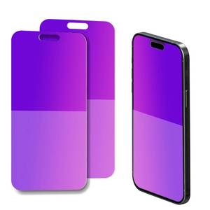 lot 6150 image: XINDERS Designed for Iphone 14 Pro Max 6.7 inch Matted and Grossy Privacy Screen Protector Tempered Glass, Matted and Glossy Gradient Anti Spy Anti Blue Light Easy Installation, 2 Pack - Retail $10