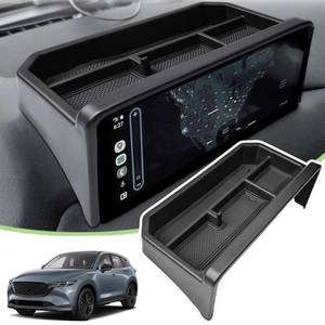 lot 6154 image: HGWEI Dash Storage Box Compatible with Mazda CX-5 2025 2024 2023 2022 Interior Accessories, Console Dashboard Organizer Behind 10.25 Touch Screen Insert Tray Holder, Black - Retail $22