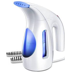 lot 6176 image: HiLIFE Steamer for Clothes, Portable Handheld Design, 240ml Big Capacity, 700W, Strong Penetrating Steam, Removes Wrinkle, for Home, Office(ONLY FOR 120V) - Retail $27