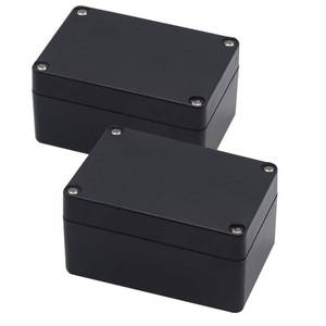 lot 6178 image: Junction Box, Zulkit Project Box IP65 Waterproof Outdoor Box ABS Plastic Electrical Boxes Electronic Enclosure Black 3.94 x 2.68 x 1.97 inch (100X68X50mm) (Pack of 2) - Retail $8