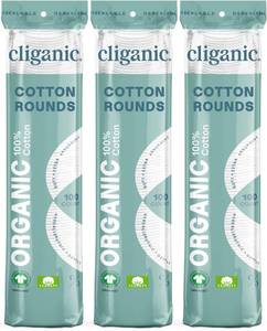lot 6186 image: Cliganic Organic Cotton Rounds (300 Count) Makeup Remover Pads, Hypoallergenic, Lint-Free  100percent Pure Cotton (Packaging May Vary) - Retail $10