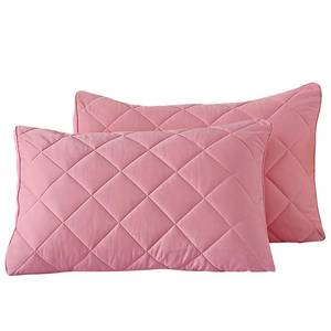 lot 6199 image: evoLive Elastane Cooling Diamind Quilted Standard, FullQueen Sham 20x26in Set of 2 with Envelope Closure (Pink, 20inx26in Standard)&nbsp