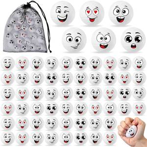 lot 6204 image: Shappy 60 Pcs Mini Volleyball Stress Balls Foam Sports Balls Squeeze Anxiety with Emotion 1.57 Inch Volleyball Toys with Drawstring Bag for Children Stress Relief Party Favor Games Toys - Retail $23