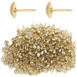 lot 6214 image: Jiozermi 300 Pcs Gold Upholstery Tacks, 0.43 Round Head Diameter Upholstery Nails Furniture Nails Sofa Decorative Nail Push Pins for Furniture and DIY Decorative - Retail $9