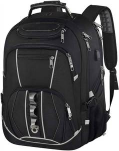 lot 9696 image: JCDOBEST 18.4 inch Gaming Laptop Backpacks with USB Charging Port, Big Capacity TSA Friendly RFID Anti Theft Pocket College Heavy Duty Computer Work bag for Men - Retail $66