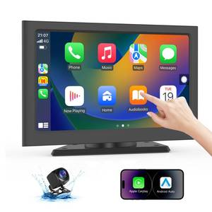 lot 9702 image: Muachspi Wireless Apple carplay Screen for car, 7 HD Car Stereo Touch Screen with Android Auto, Backup Camera, Car Audio Receivers with Voice Control, Mirror Link, Bluetooth, GPS Navigation - Retail $30