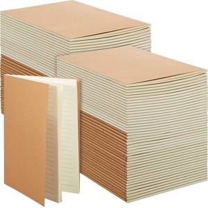 lot 9711 image: Mimorou 100 Pcs Kraft Notebook Journals 5.5 Inch x 8.3 Inch A5 Softcover Notebooks Bulk for Writing Sketch Office Notepad with 60 Pages 30 Sheets (Multicolor,Lined)(Brown,Lined) - Retail $67