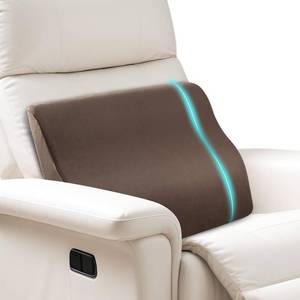 lot 9714 image: SofGlowly Lumbar Support Pillow for Recliner,Large Memory Foam Back Support Cushion for Sofa and Gaming Chair, Ergonomic Backrest Pillow Comfortable Couch Cushion with Machine Washable Cover,Coffee - Retail $29