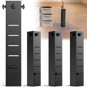 lot 9721 image: Metal Bed Risers, 5 Levels Adjustable Ccollege Dorm Bed Risers, 3.15 Inch Diameter Extra Tall Bed Riser, Heavy Duty Carbon Steel Bed Riser Extenders for College Dorm TwinTwin XL Wooden Bed Frame Legs - Retail $90