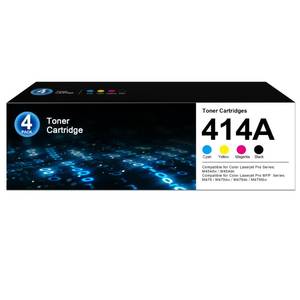 lot 9741 image: TESSO 414A Toner Cartridges with Chip - M479fdw M454dw Replacement for HP 414A 414X Toner W2020A W2020X Works for Pro M479fdn M454dn M479 M454 Printer Ink 4Pack (Black Cyan Yellow Magenta) - Retail $258