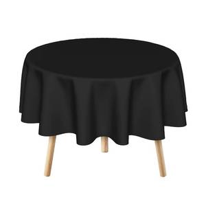 lot 10063 image: Horaldaily Black Tablecloth 9090 Inch Round, Stain and Wrinkle Resistant Washable Table Cloth, Decorative Polyester Table Cover for Party Picnic Dinner Decor - Retail $13