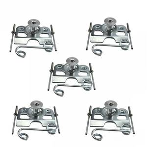 lot 10066 image: TDZ Dzus Fasteners5 Pack 14 Turn Quick Release Steel Dzus Button with Springs and Tab Plates Free Rivets for Fastening Sheet Metal Door Panel Chrome - Retail $20