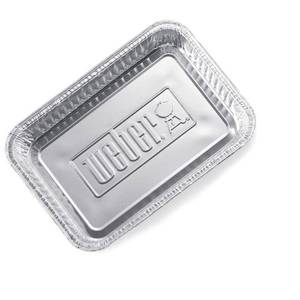 lot 10069 image: Weber - Small Drip Pans (10-Pack) - Silver - Retail $105