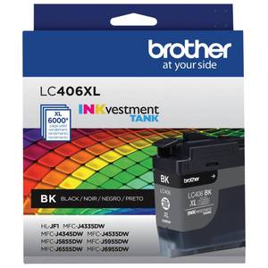 lot 10082 image: Brother LC406XLBK High Yield Black -Ink -Cartridge - Retail $70