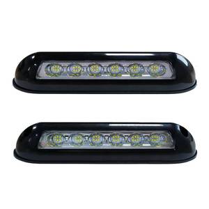 lot 14482 image: RV Black 12V Led Light 2 Set Porch Awning Lights Black 30 LED Exterior High Light-Output Low Ampere Draw for Trucks Motorhome Caravan Camper Trailer