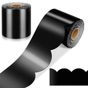 lot 14484 image: Ecally 65.6 ft Black Scalloped Bulletin Board Borders Decoration for Classroom Shine Scalloped Decorative Bulletin Board Borders Trim Roll Poster Decor for Back to School Office Home Wall DIY Decor - Retail $10