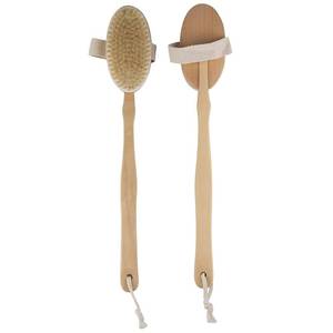 lot 16301 image: Juvale Dry Brushing Body Brush - Versatile Dry and Shower Brush - Long-Handle Back Scrubber - Bath Scrubber with Removable Handle - Pack of 2, 16.9 in - Retail $11