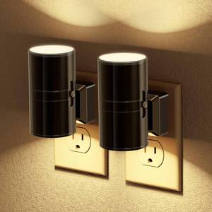 lot 16333 image: JandCase Night Light, LED Night Lights Plug into Wall, 2 Pack Automatic Nightlight with Light Sensor, 3000K Soft White 0-100LM Dimmable Modern Nightlight for Kids Bedroom Hallway - Retail $20