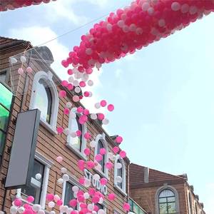 lot 16336 image: Balloon Drop Net For Ceiling Release, Large Balloons Hanging Bag Reusable Balloon Flying Net For Birthday Wedding Graduation New Year Eve Celebration Party Supplies Decorations (8 X 6.2 Ft) - Retail $11