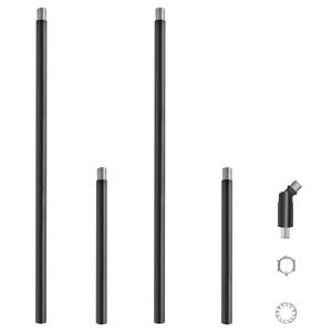 lot 16337 image: Matte Black M10 Threaded Extension Rod Set,2 PCS 12 Inch Chandelier Extension Rods and 2 PCS 6 Inch Lighting Fixture Downrods and Stems for Chandeliers,Pendant Lights,Island Lighting