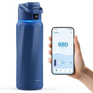 lot 17135 image: BOOST Smart Water Bottle with Reminder and Tracker, Double Wall Vacuum Insulated Bottles Stainless Steel, 32oz BPA-Free Wide Mouth for Gym, Office, School, Ideal Gift for Christmas, Halloween, New Year - Retail $55