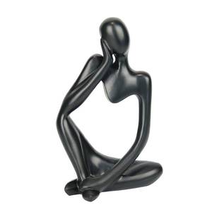 lot 18088 image: INNOLITES Resin Statue Thinker Style Decoration Abstract Sculptures Collectible Figurines for Home Decor Modern Office Shelf Desktop(Black Left) - Retail $9