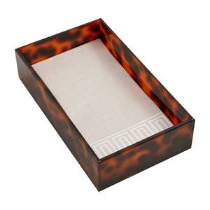 lot 18094 image: Mud Pie Tortoise Guest Napkin Holder towel 7 34 x 4in  Caddy 8 12in x 5in - Retail $26