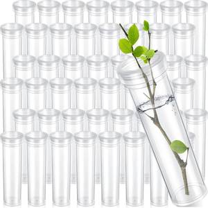lot 1795 image: Hushee 100 Pcs 60ml 4.33 Inch Floral Tubes for Milkweed Large Flowers Water Tubes for Milkweed Cuttings Flower Floral Arrangements Butterfly Habitat - Retail $34
