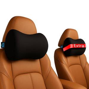 lot 1802 image: PRIMART 2 Pack - Car Neck Pillow No More Pressure, Odorless Soft Car Headrest Pillow for Neck Support with Adjustable Strap, Removable Cover,100percent Memory Foam, Fits All Vehicles for Neck Pain Relief - Retail $25