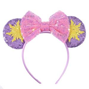 lot 2247 image: XINXIYAN Mouse Ears for Women, Anti-Slip Sequin Mouse Ears Headband Glitter Party Princess Decoration - Retail $8
