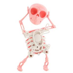 lot 2253 image: NAIHOD Dancing Skeleton Toy, 3D Swinging Wind Up Skeleton Desktop Spring Clockwork Toy for Desk Decoration and Stress Relief - Retail $9