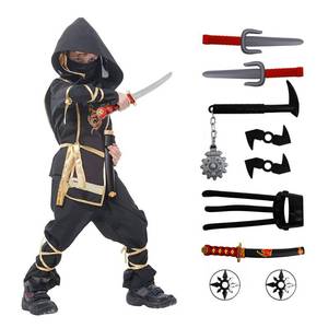 lot 2259 image: Xplanet Ninja Halloween Costume for Boys with Included Accessories for Child Dress up Best Gifts - Retail $35