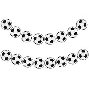 lot 2267 image: CABAX Soccer Party Decorations - 2 Sets Football Banners and Cards for Boys and Girls Soccer Fans, 16 Pcs - Retail $6