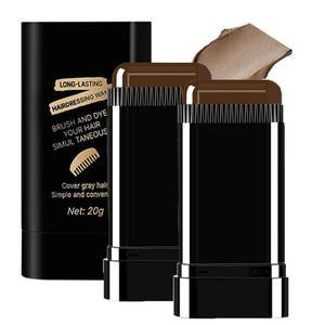 lot 2276 image: 2-in-1 Hair Color Stick and Comb, Long-Lasting Waterproof Color,Sweat-Proof, Quick Root Touch-Up, Coloring Tool � For Women and Men (Brownish Black-2PCS) - Retail $13