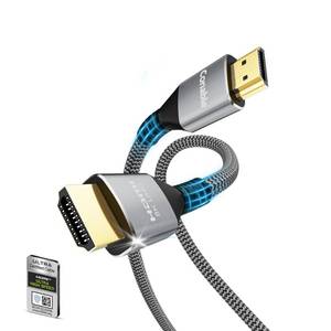 lot 2278 image: 8K HDMI� Cable 2 FT, Real Certified 48Gbps Ultra High Speed HDMI� Cable, Ultra HD Braided Cord, Supports 8K60Hz 4K120Hz, eARC, HDR, HDCP 2.3, for Laptop, Monitor, Switch, PS5PS4, Xbox, UHD TV - Retail $7