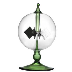 lot 2279 image: DORAMI Green Solar Power Radiometer Crookes Solar Energy Spinning Vanes Windmill Gift Home Desk Decoration - Retail $28