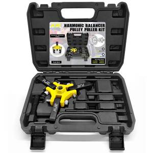lot 2312 image: KJE Harmonic Balancer Puller Kit � Adjustable 3-Jaw Puller Set for Removing Harmonic Dampers and Balancers -Includes 38� Square Drive Forcing Screw and 4 Rods - Retail $25