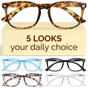 lot 2321 image: CCVOO 1.25 Reading Glasses for Women, Eye glasses, Blue Light Readers for Women - Retail $9