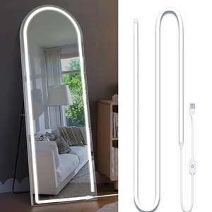 lot 4004 image: ZSLAIFU LED Vanity Lights for Mirror, Hollywood Style Makeup Lighting, 10FT White Strip Lights for Mirror, Dimmable Makeup Vanity Light Strip for Bathroom, Dressing Table and DIY Lighting - Retail $20