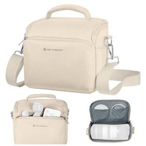 lot 4018 image: KandF CONCEPT Camera Sling Bag Small Crossbody Camera Case DSLRSLRCute Compact Shoulder Photography Bags for Photographers-Beige - Retail $24