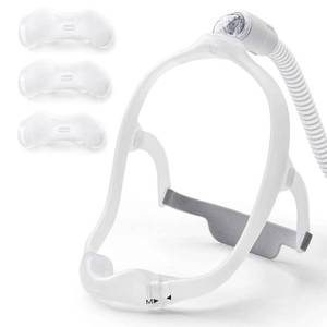 lot 4034 image: Nimisa Nasal Frame Assembly for Philips Respironics DreamWear, Upgrade Silicone Soft Sealing Nose Mask Reusable Pillow Supplies with 3 x Pillow