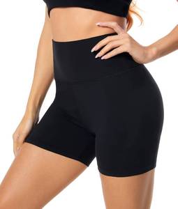 lot 4037 image: FULLSOFT High Waisted Biker Shorts for Women-5 Tummy Control Fitness Athletic Workout Running Yoga Gym Soft Shorts (Black,Small-Medium) - Retail $23