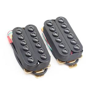 lot 4050 image: High Output Invader style Guitar Humbucker Pickups Ceramic Magnet Neck and Bridge Pickups For Electric Guitar Parts (Black) - Retail $17