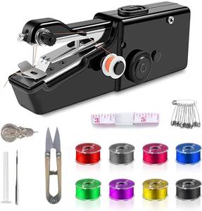lot 4055 image: Handheld Sewing Machine, Hand Sewing Machine, Portable and Easy-to-Use, Battery and USB Operated, Ideal for Beginners and Home Use - Black