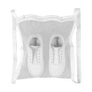 lot 4064 image: 2 Pcs Shoe Washing Machine Bag Mesh Laundry Sneaker Dry Bags Reusable Shoe Cleaning Bags HoneyComber Shoes Net Bag with Zipper and Strap for White Wash Reused Tool Dryer Accessories - Retail $6